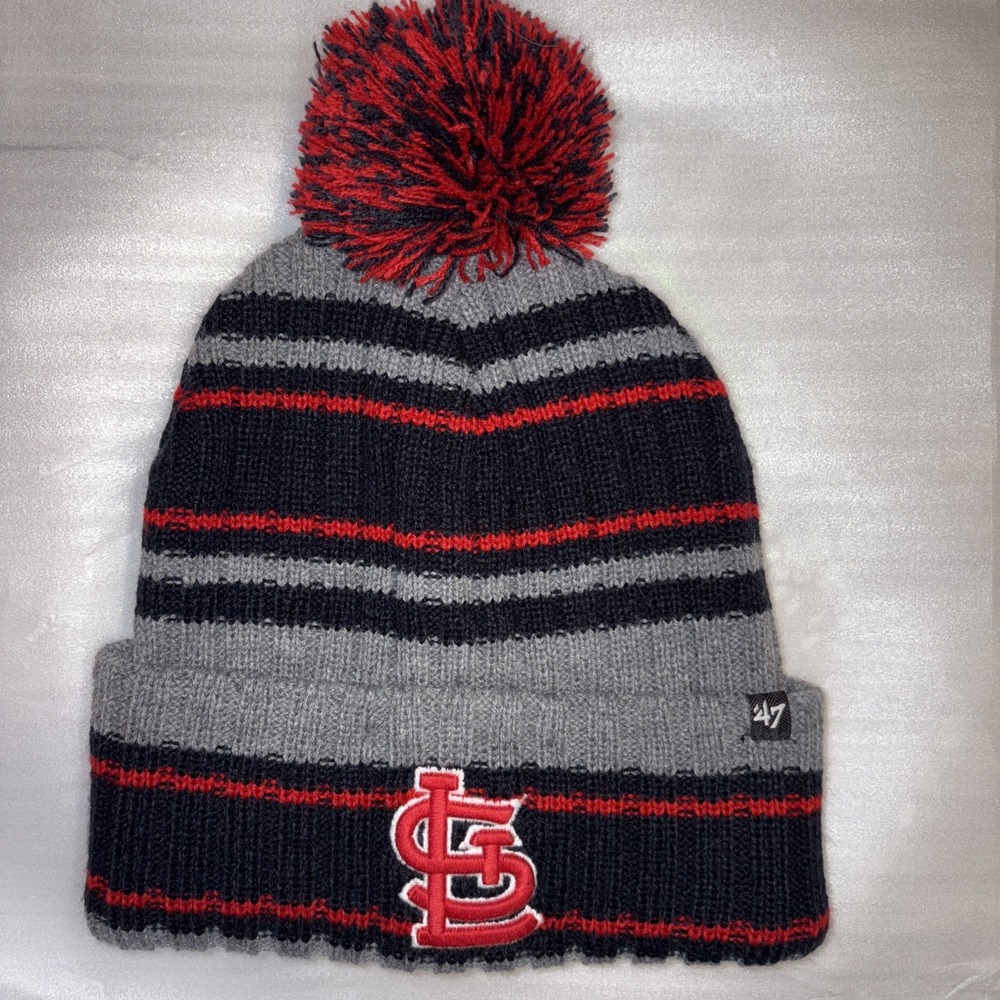 '47 STL Cardinals Winter‎ Hat Baseball Logo Cuffed Pom Beanie MLB Unisex-Adult